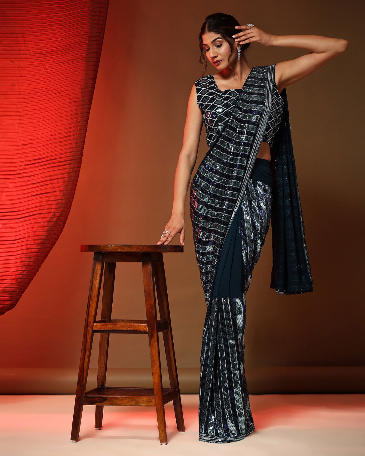 amoha trendz d no 254 Party Wear Sarees Catalog
